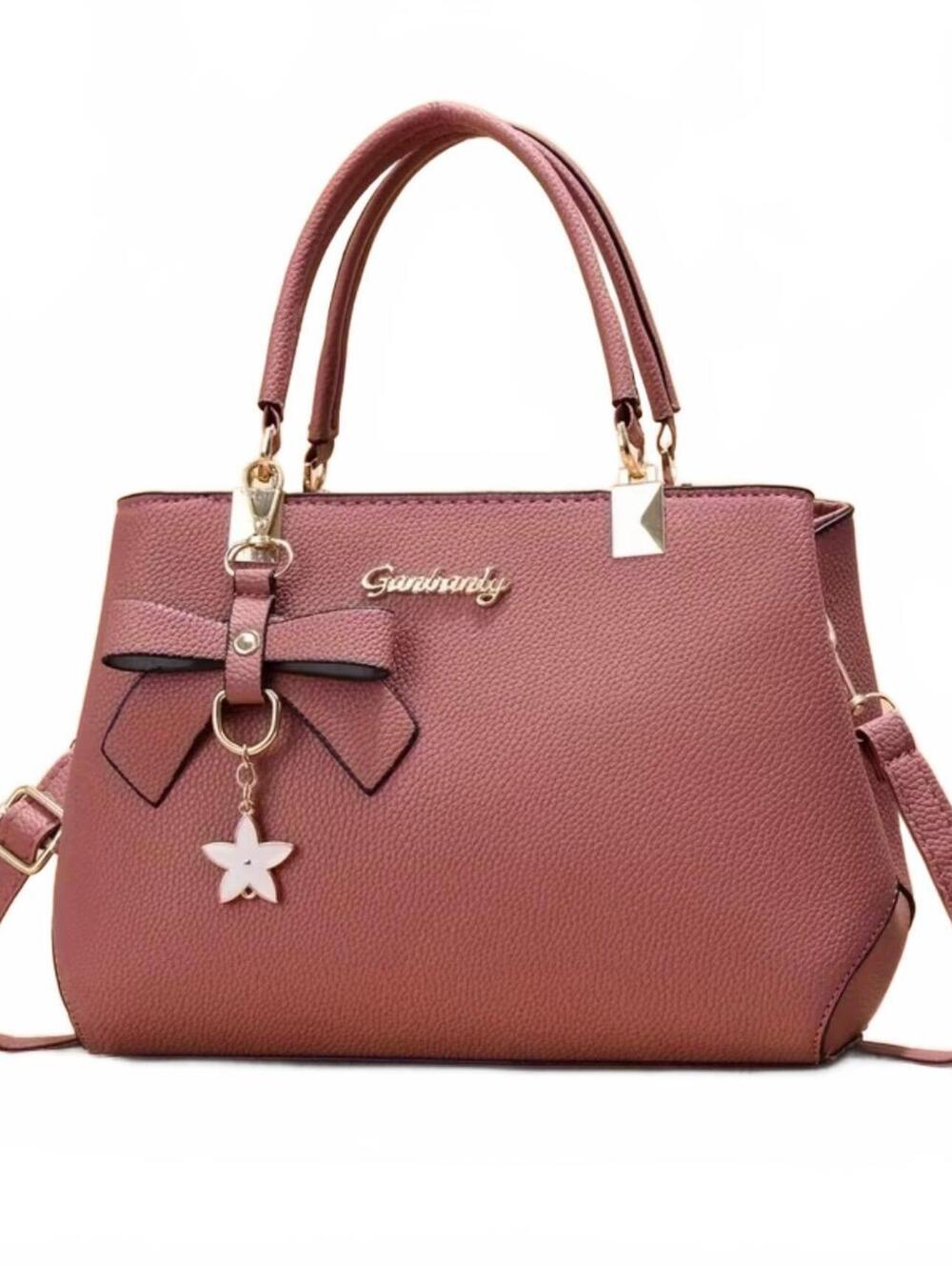 New -Super Cute & Stylish Faux Leather Handbag/Shoulder Bag -Pink